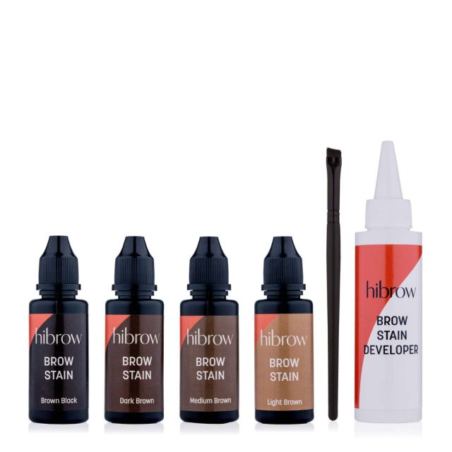 Hi Brow Stain Intro Kit - 4 Stain Colours, Stain Developer + Precision Tinting Brush